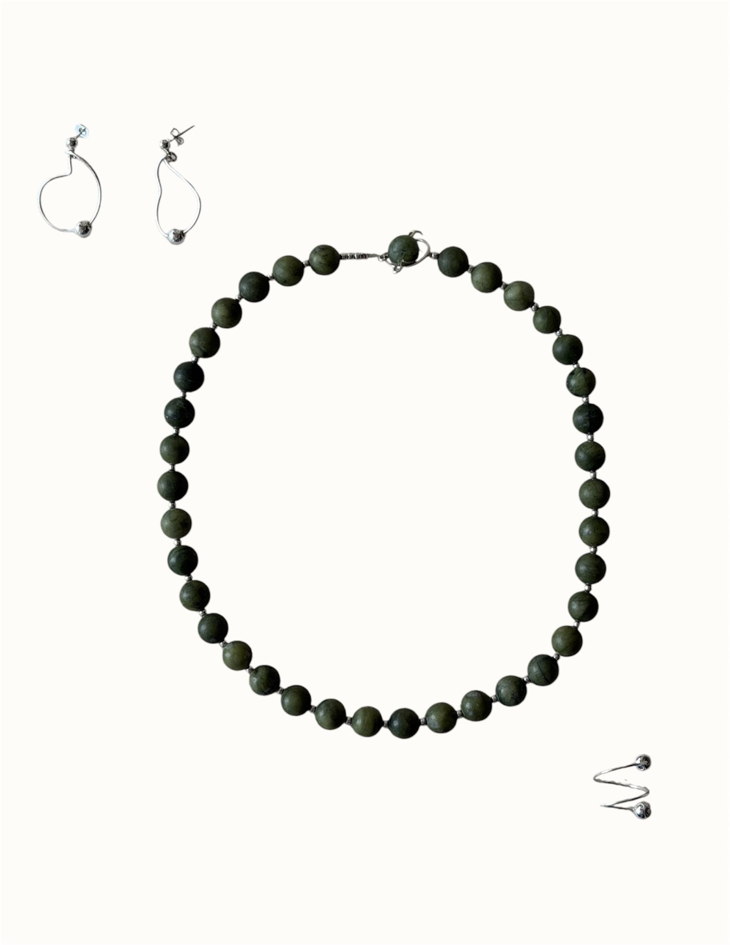 Hiedra Set - collar, aretes y anillo